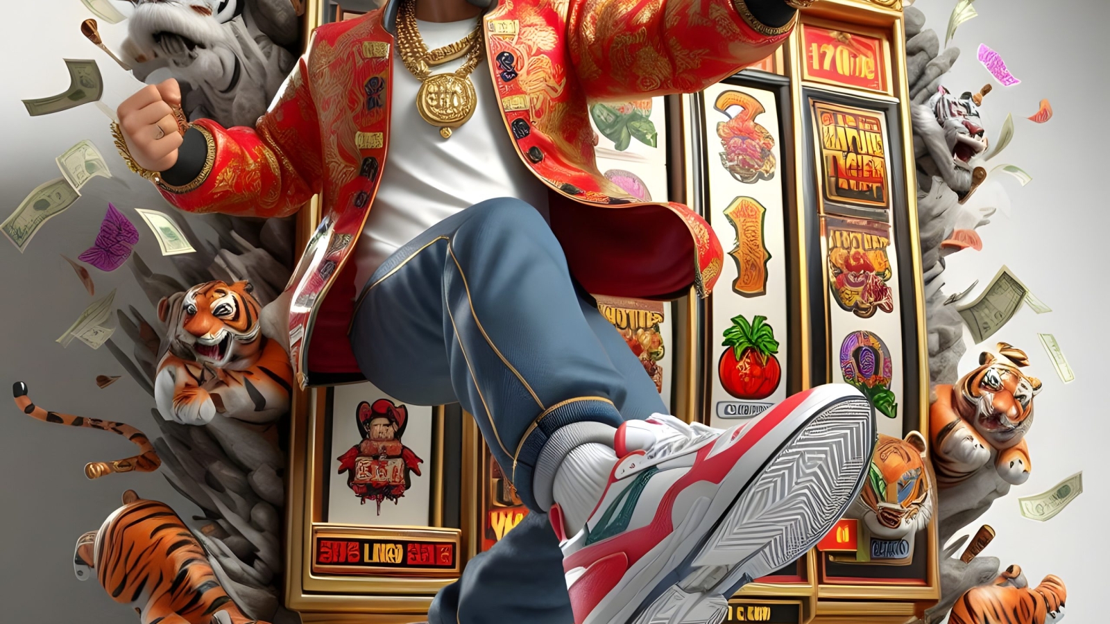 fortune-tiger-rapper-slot-game-character-with-white-plain-background