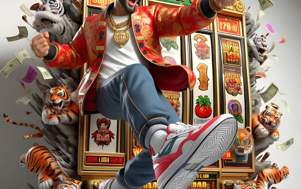 fortune-tiger-rapper-slot-game-character-with-white-plain-background